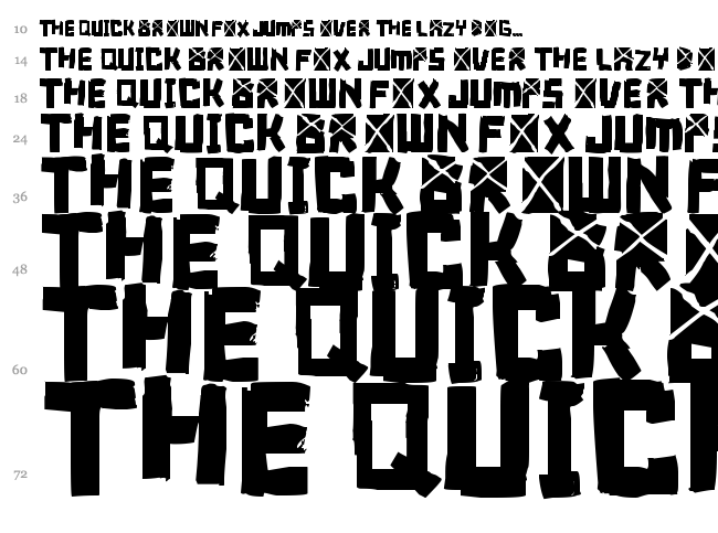 Font Breakdown font waterfall